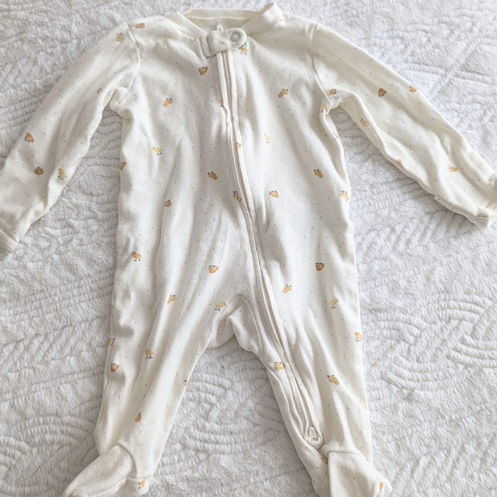 Baby Bundle Of 2 Size 0-3 Months Cozy Cream Baby One Piece